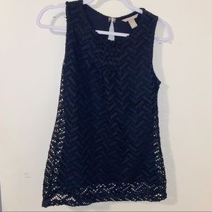 Banana Republic navy-black top
